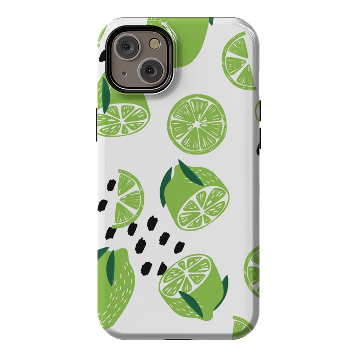 iPhone 14 Plus StrongFit Lime pattern 01 by Jelena Obradovic