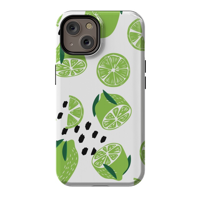 iPhone 14 StrongFit Lime pattern 01 by Jelena Obradovic
