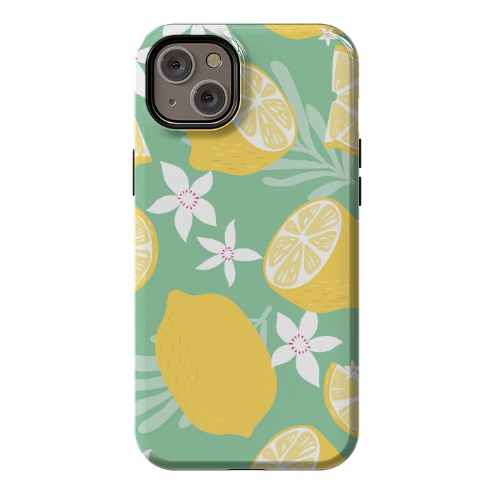 iPhone 14 Plus StrongFit Lemon pattern 09 by Jelena Obradovic