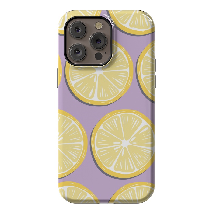 iPhone 14 Pro max StrongFit Lemon pattern 10 by Jelena Obradovic