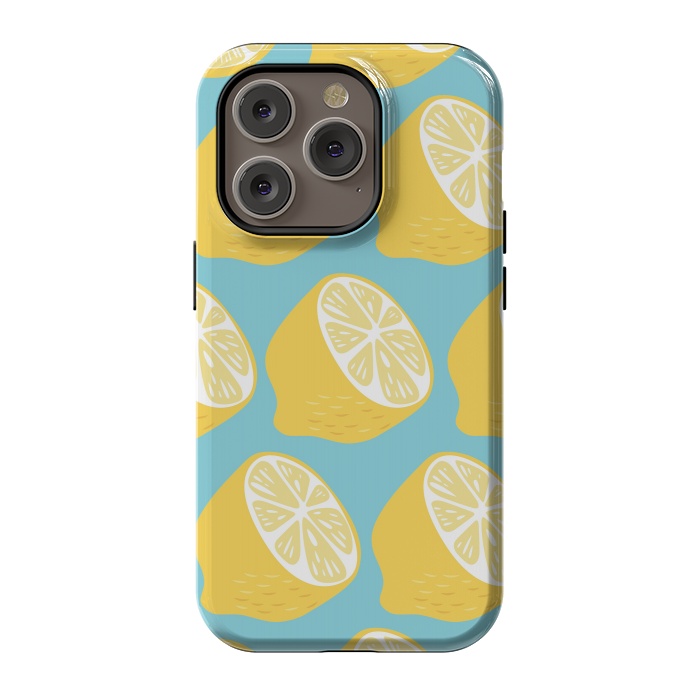 iPhone 14 Pro StrongFit Lemon pattern 13 by Jelena Obradovic