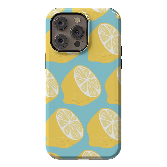 iPhone 14 Pro max StrongFit Lemon pattern 13 by Jelena Obradovic