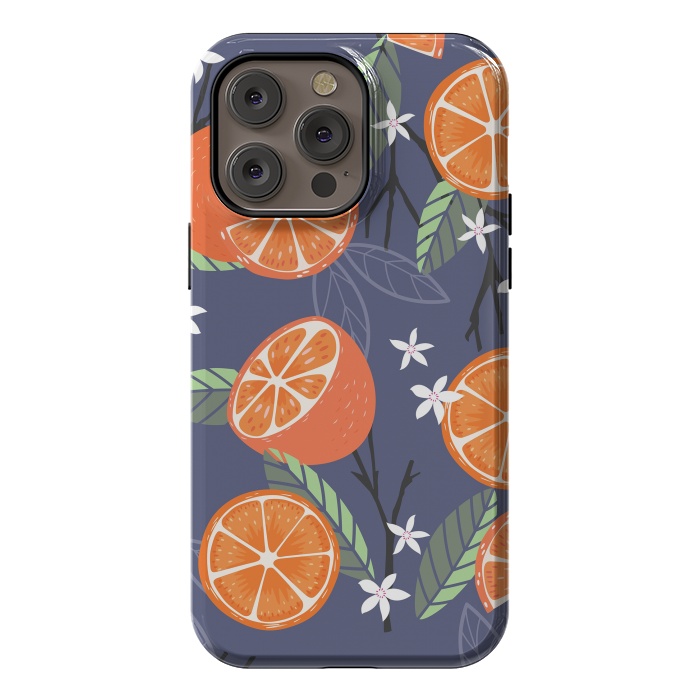 iPhone 14 Pro max StrongFit Orange pattern 01 by Jelena Obradovic