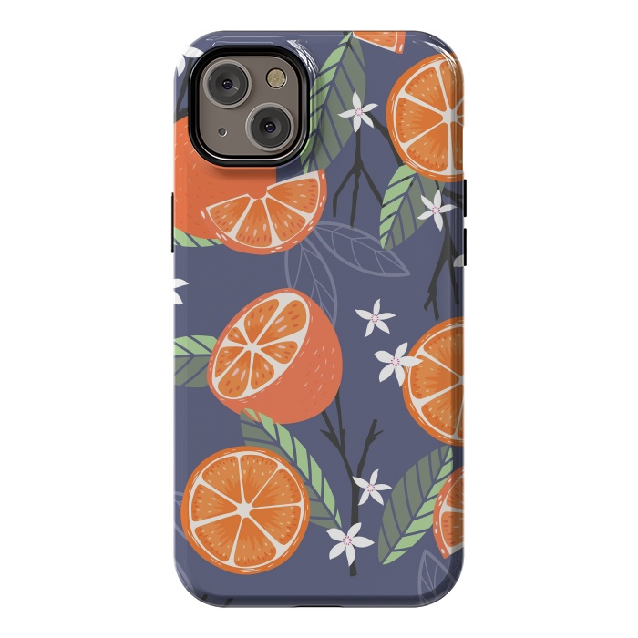iPhone 14 Plus StrongFit Orange pattern 01 by Jelena Obradovic