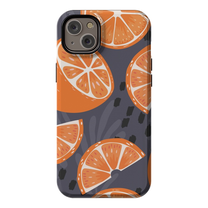 iPhone 14 Plus StrongFit Orange pattern 02 by Jelena Obradovic