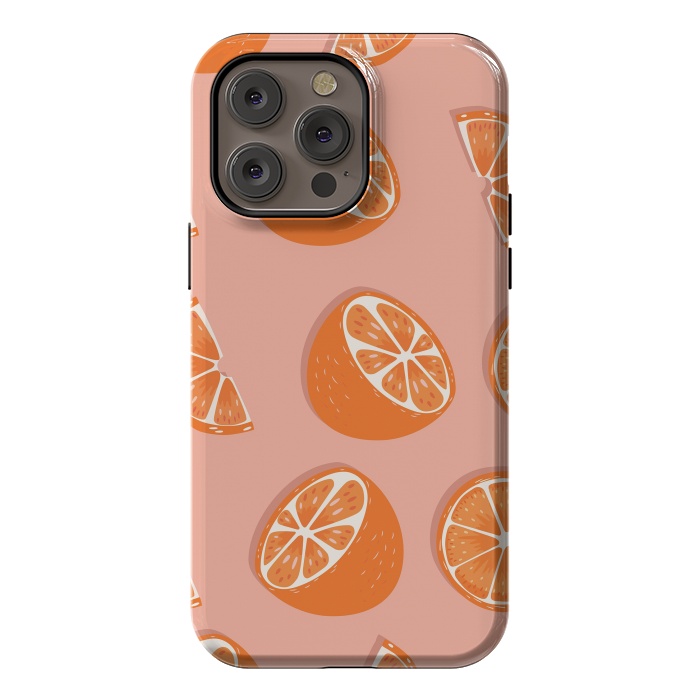 iPhone 14 Pro max StrongFit Orange pattern 03 by Jelena Obradovic