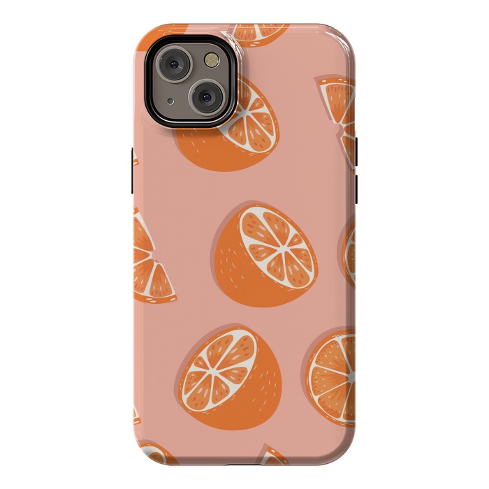 iPhone 14 Plus StrongFit Orange pattern 03 by Jelena Obradovic