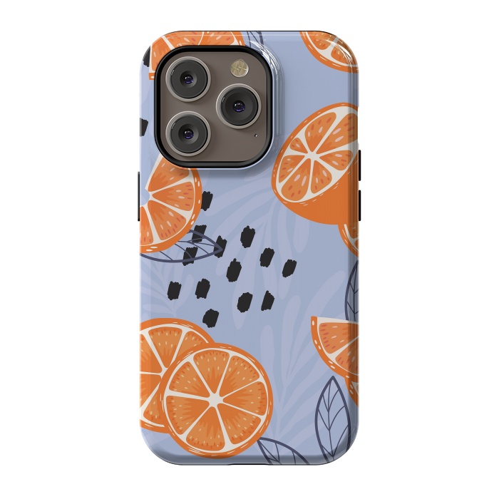 iPhone 14 Pro StrongFit Orange pattern 04 by Jelena Obradovic