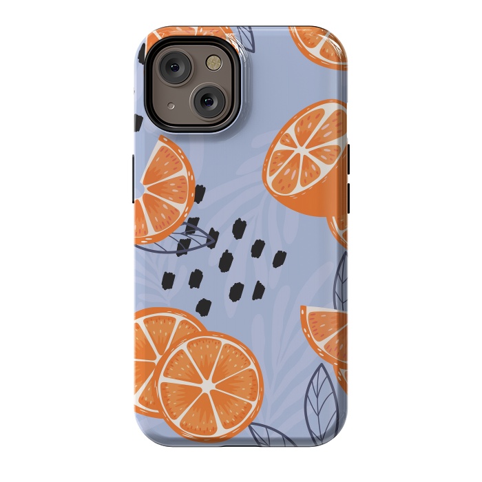 iPhone 14 StrongFit Orange pattern 04 by Jelena Obradovic