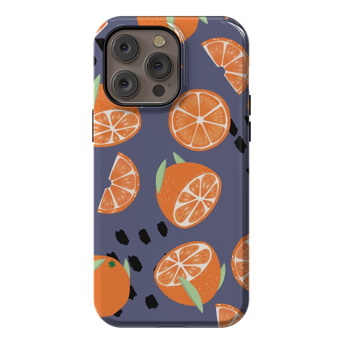 iPhone 14 Pro max StrongFit Orange pattern 05 by Jelena Obradovic