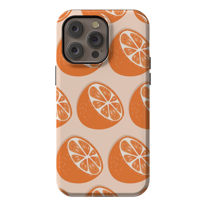 iPhone 14 Pro max StrongFit Orange pattern 07 by Jelena Obradovic