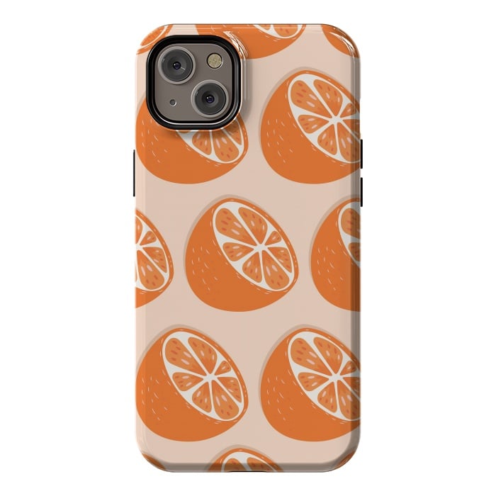 iPhone 14 Plus StrongFit Orange pattern 07 by Jelena Obradovic