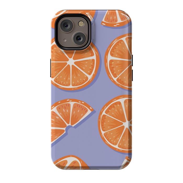 iPhone 14 StrongFit Orange pattern 08 by Jelena Obradovic