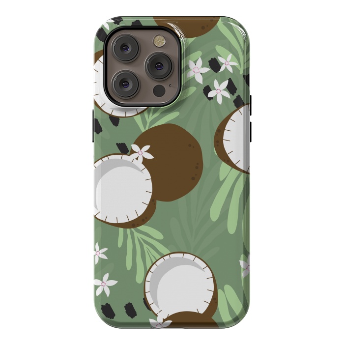 iPhone 14 Pro max StrongFit Coconut pattern 01 by Jelena Obradovic