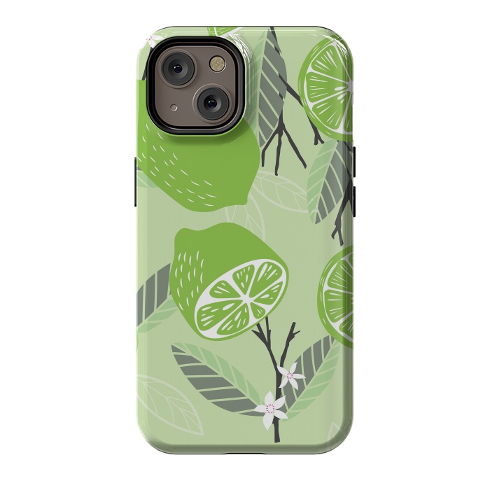 iPhone 14 StrongFit Lime pattern 02 by Jelena Obradovic