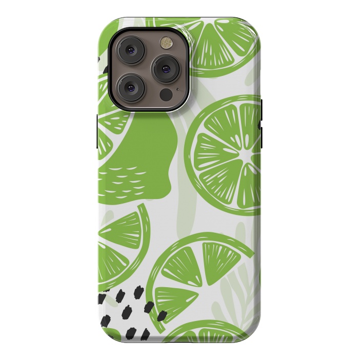 iPhone 14 Pro max StrongFit Lime pattern 03 by Jelena Obradovic