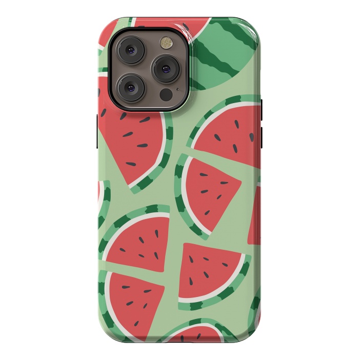 iPhone 14 Pro max StrongFit Watermelon pattern 01 by Jelena Obradovic