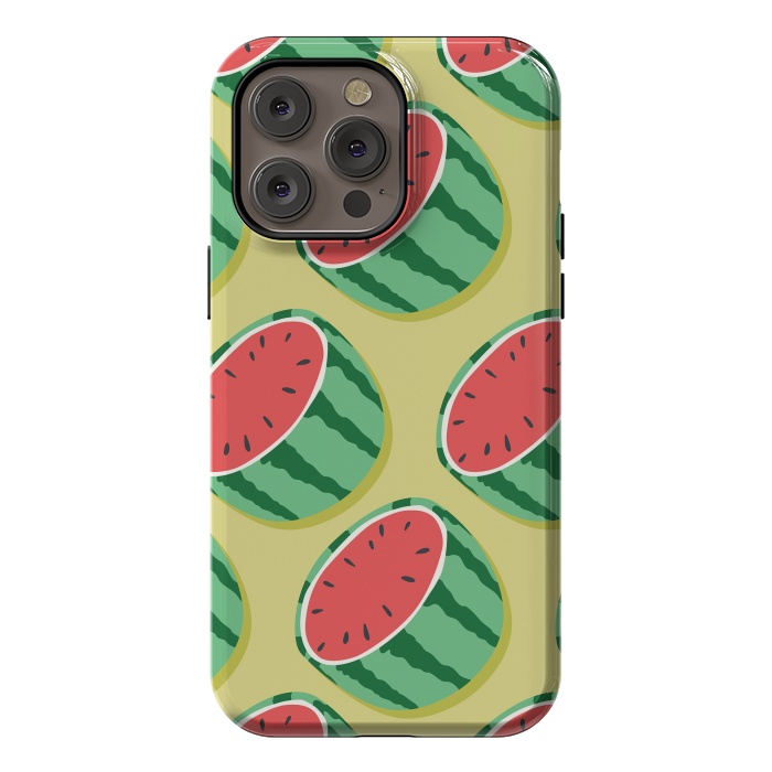 iPhone 14 Pro max StrongFit Watermelon pattern 02 by Jelena Obradovic