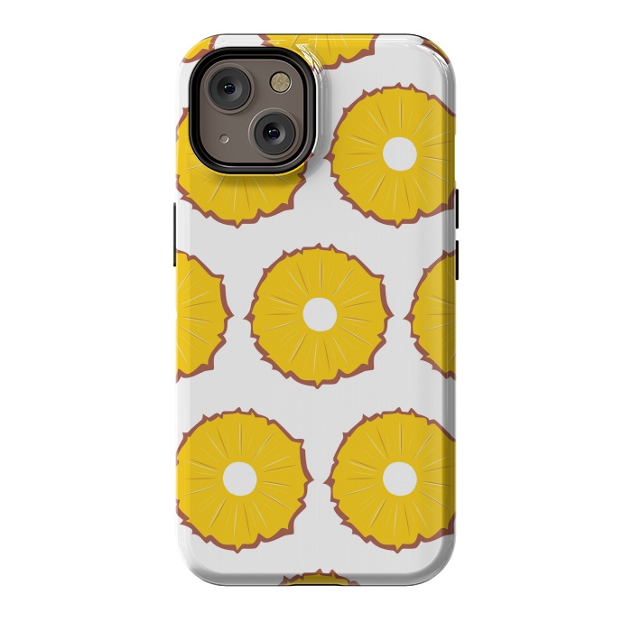 iPhone 14 StrongFit Pineapple pattern 01 by Jelena Obradovic