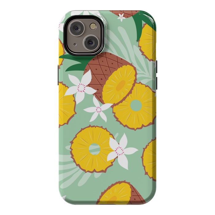 iPhone 14 Plus StrongFit Pineapple pattern 02 by Jelena Obradovic