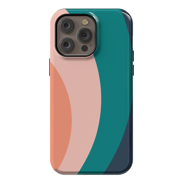 iPhone 14 Pro max StrongFit Teal Blush Rainbow by ArtPrInk