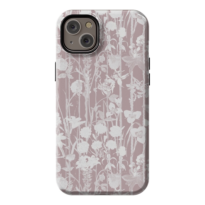 iPhone 14 Plus StrongFit Dusty pink botanical flower garden by Oana 