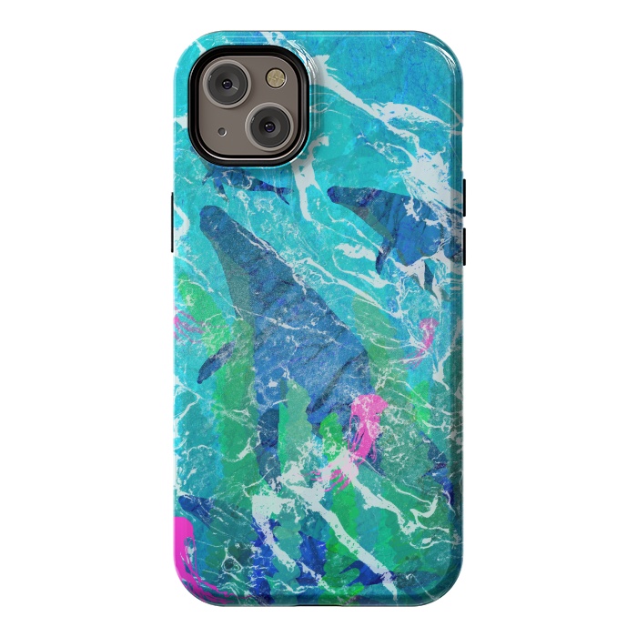 iPhone 14 Plus StrongFit The ocean whales by Steve Wade (Swade)
