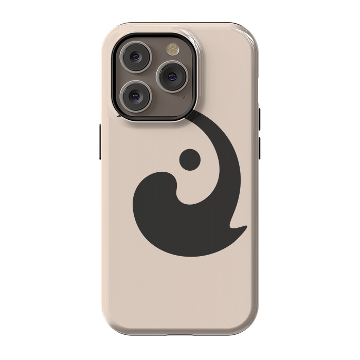 iPhone 14 Pro StrongFit Black Minimal Art-I by Creativeaxle