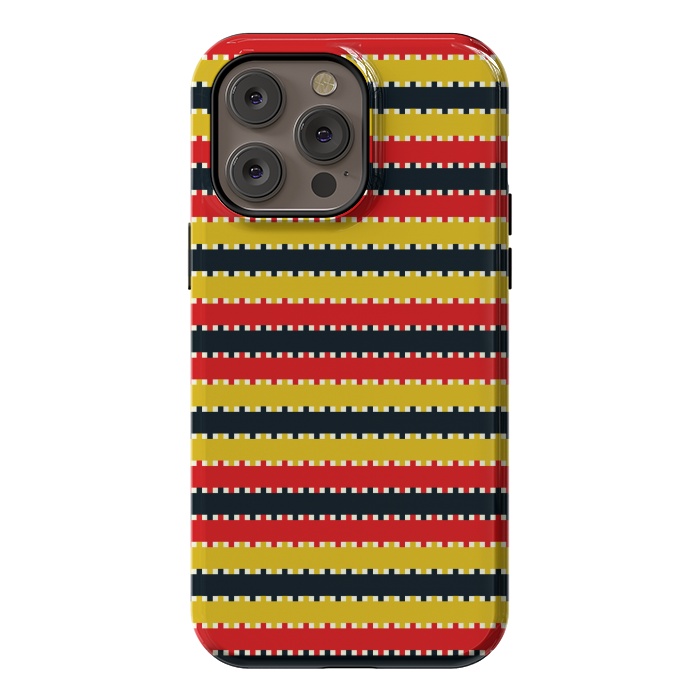iPhone 14 Pro max StrongFit Plaid Yellow by TMSarts