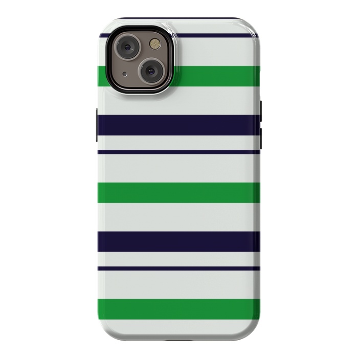 iPhone 14 Plus StrongFit Green White by TMSarts