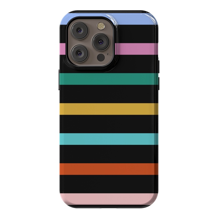 iPhone 14 Pro max StrongFit Colored Stripes by TMSarts