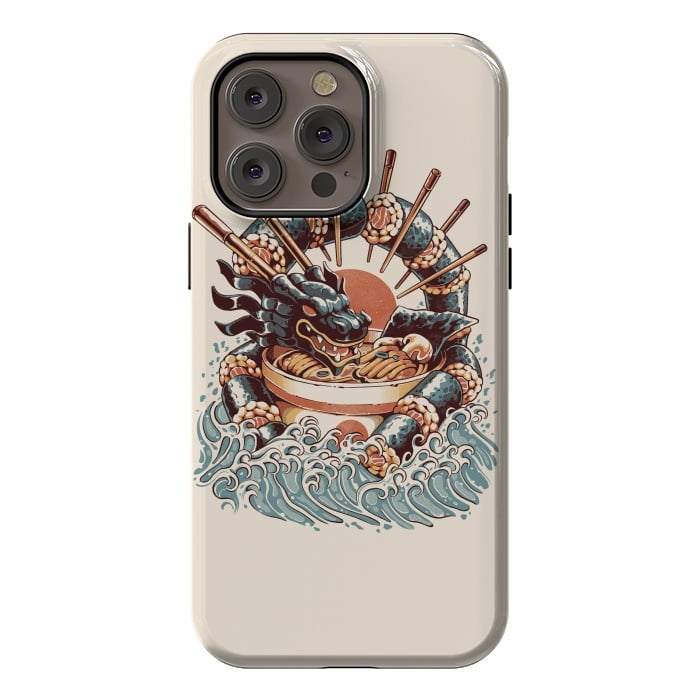 iPhone 14 Pro max StrongFit Dragon Sushi Ramen by Ilustrata