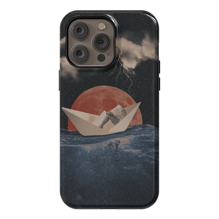 iPhone 14 Pro max StrongFit Paper Boat by Eleaxart
