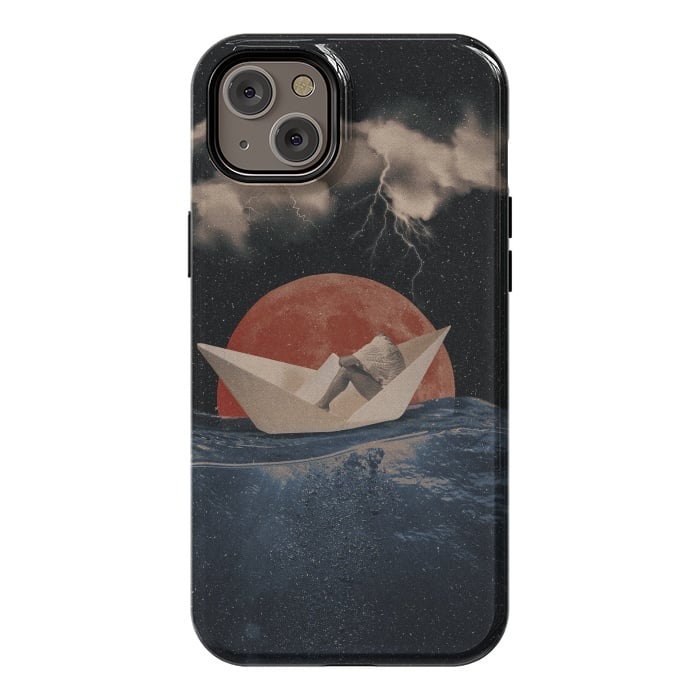 iPhone 14 Plus StrongFit Paper Boat by Eleaxart