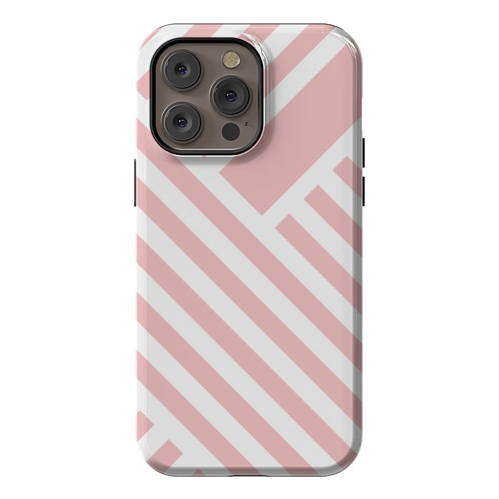 iPhone 14 Pro max StrongFit Blush Street Lines by ArtPrInk