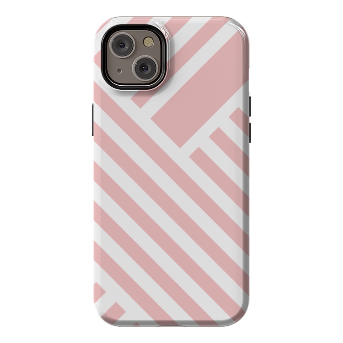 iPhone 14 Plus StrongFit Blush Street Lines by ArtPrInk