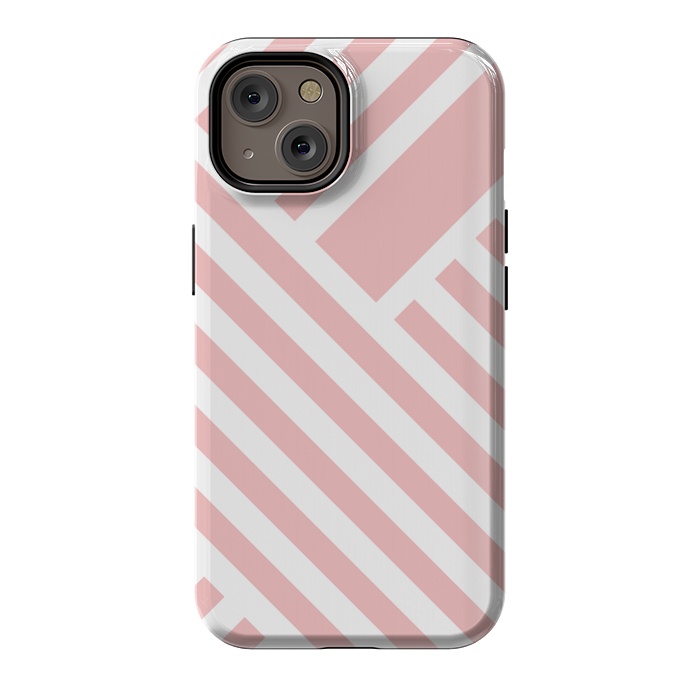 iPhone 14 StrongFit Blush Street Lines by ArtPrInk