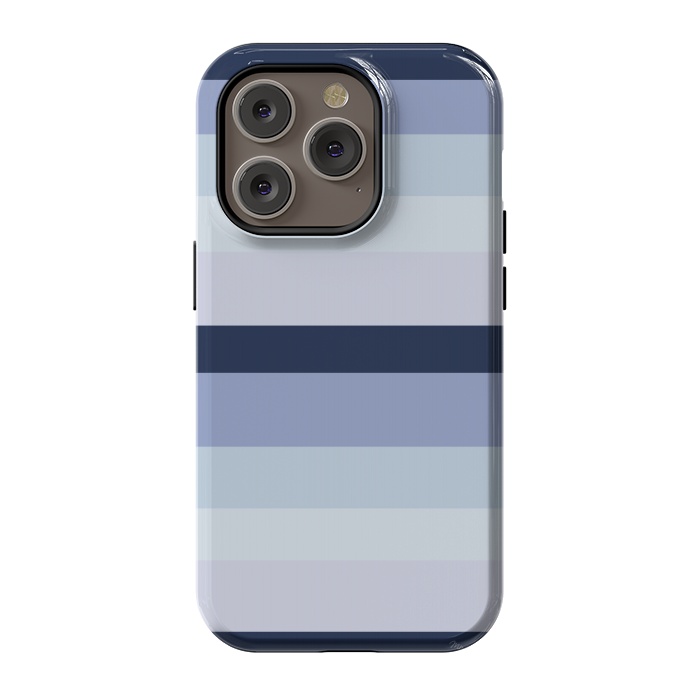 iPhone 14 Pro StrongFit Blue Stripes by Martina