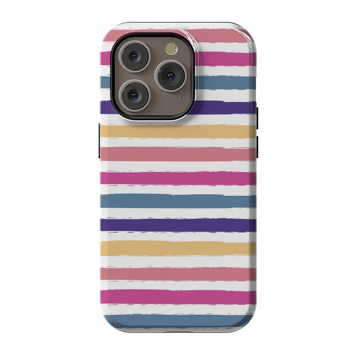 iPhone 14 Pro StrongFit Bright stripes by Martina