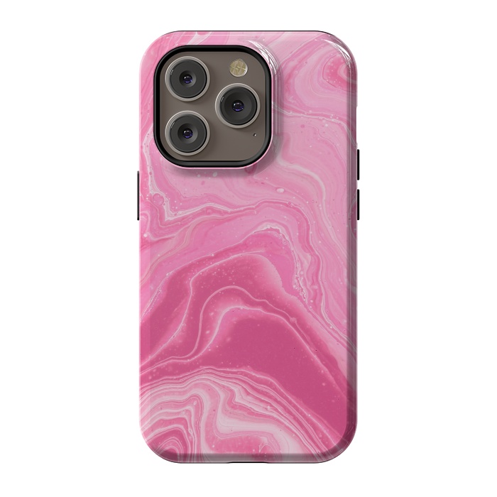 iPhone 14 Pro StrongFit Pink marble 2 by Winston