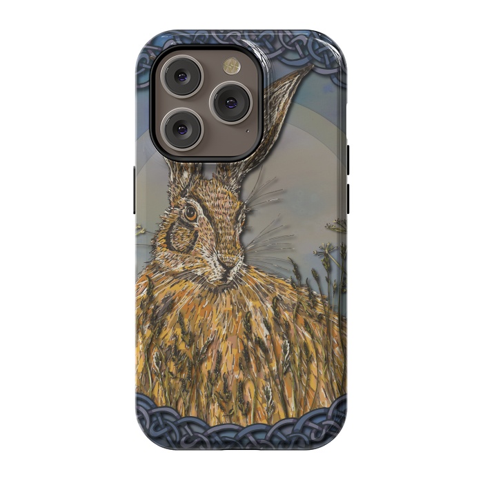 iPhone 14 Pro StrongFit Celtic Hare by Lotti Brown