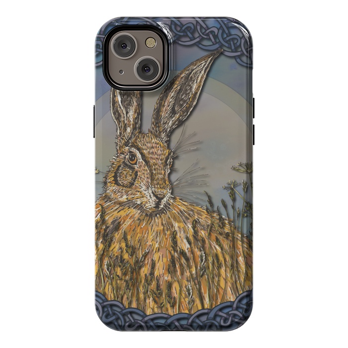 iPhone 14 Plus StrongFit Celtic Hare by Lotti Brown
