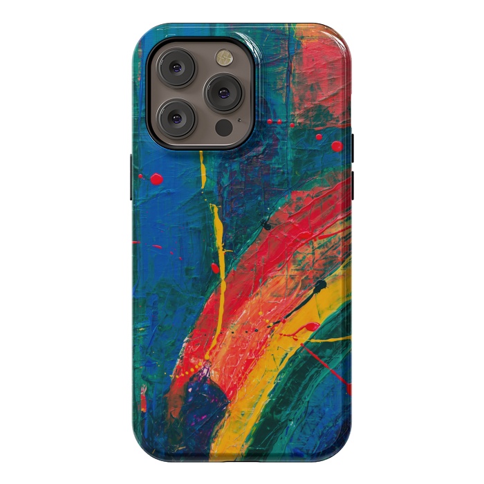iPhone 14 Pro max StrongFit PAINTED SHADES RAINBOW! by MALLIKA
