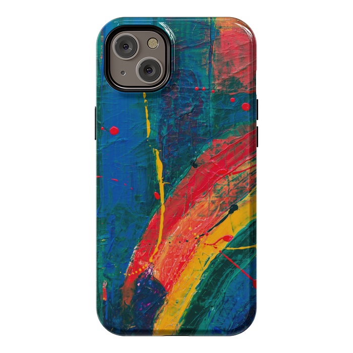 iPhone 14 Plus StrongFit PAINTED SHADES RAINBOW! by MALLIKA