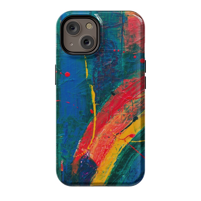 iPhone 14 StrongFit PAINTED SHADES RAINBOW! by MALLIKA