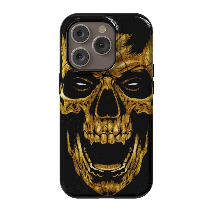 iPhone 14 Pro StrongFit Golden Skull by Alberto