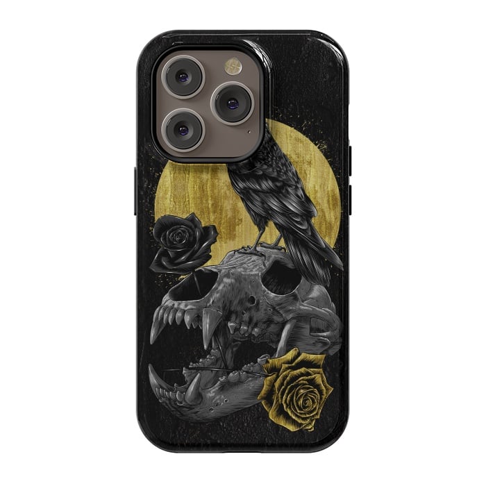 iPhone 14 Pro StrongFit Skull Crow by Alberto