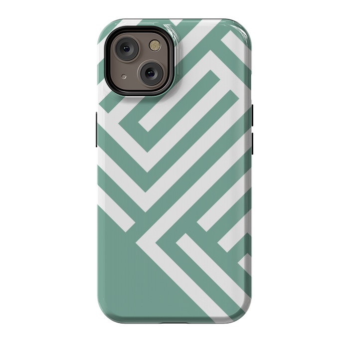 iPhone 14 StrongFit Mint Maze by ArtPrInk