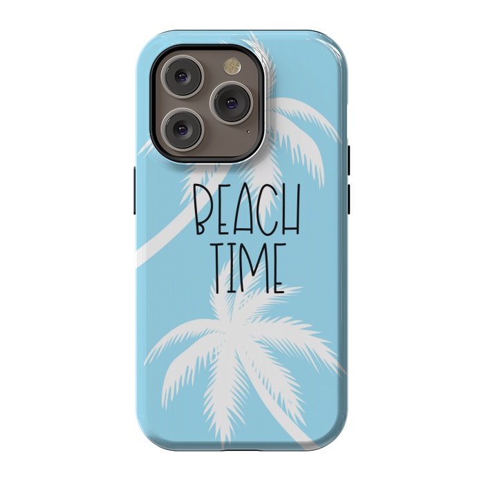 iPhone 14 Pro StrongFit Blue Beach Time by Martina