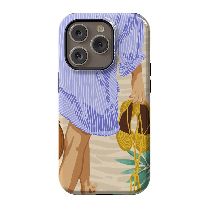 iPhone 14 Pro StrongFit I followed my heart & it led me to the beach | Boho Ocean Sand Sea Beachy Fashion Summer by Uma Prabhakar Gokhale